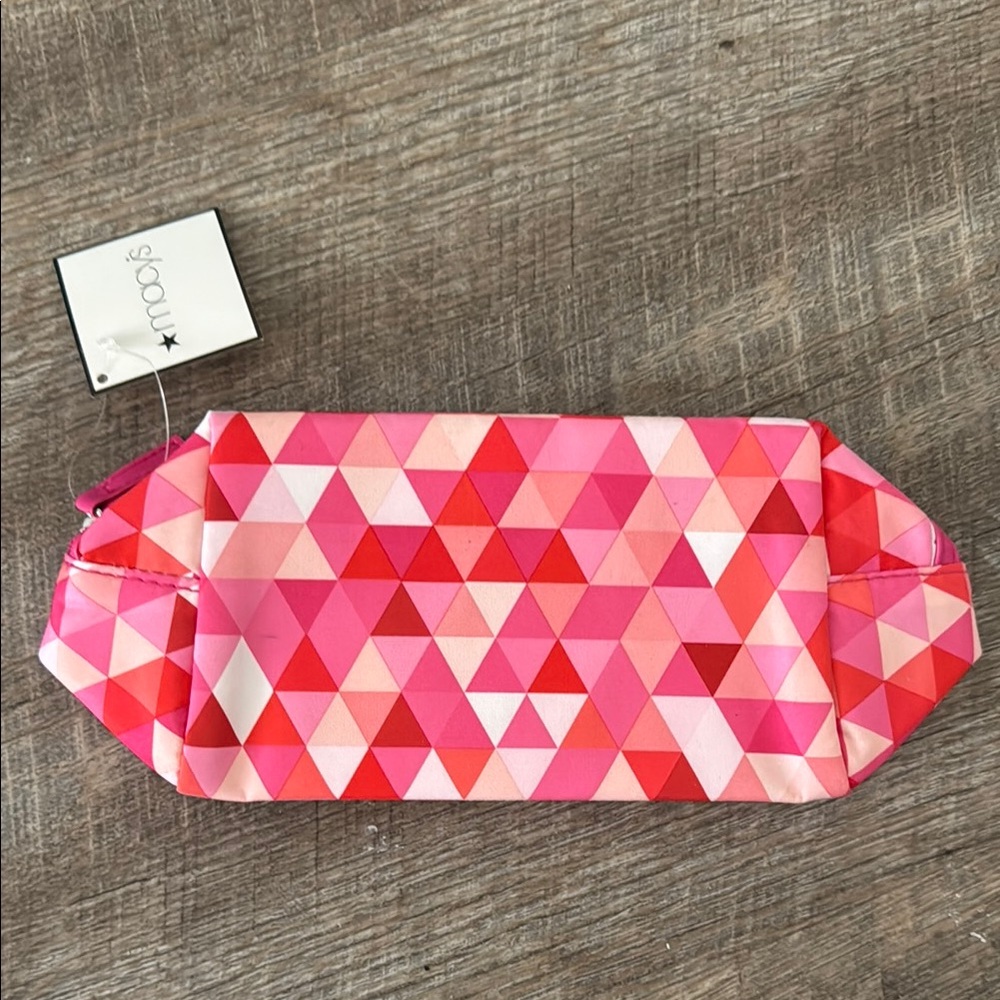 Macy's Pink and Red Geometric Clutch